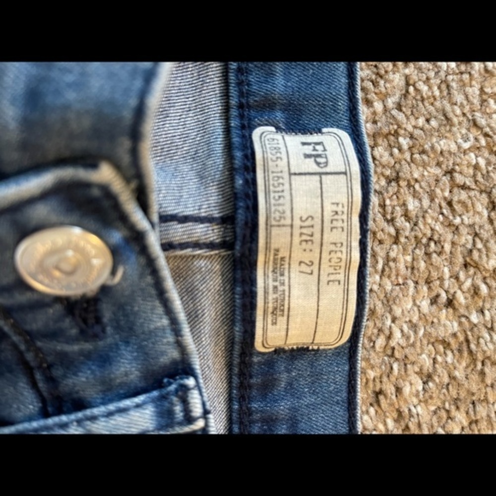 Free People ripped kness high rise skinny jeans 27 - Picture 11 of 11